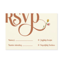 Bold Retro Aardse Tonen | RSVP-kaart