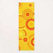 Bold Retro Circles skateboard – Geel & Sinaasappel Yogamat (Voorkant)