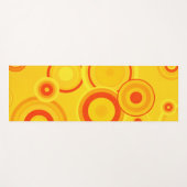 Bold Retro Circles skateboard – Geel & Sinaasappel Yogamat (Voorkant (horizontaal))
