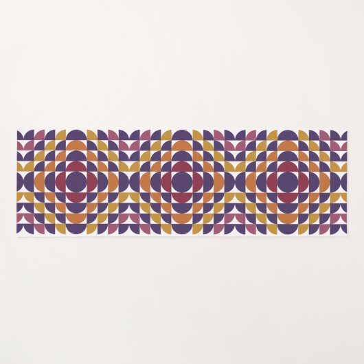 Bold Retro Circles Yoga Mat (Voorkant (horizontaal))