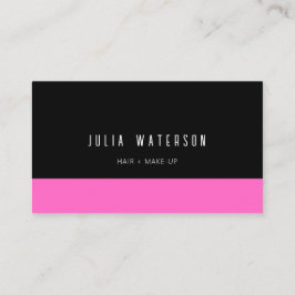 Bold Retro Color Block - Zwart Roze, geen logo Visitekaartje