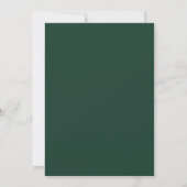 Bold Retro Green Brown Script Weddenschap Save The Date (Achterkant)