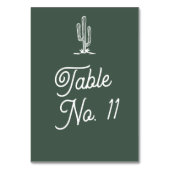 Bold Retro Green Saguaro Cactus Desert Wedding Kaart (Voorkant)