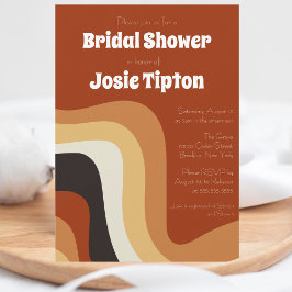 Bold Retro Groovy 70s Verbrand Sinaasappel Vrijgez Kaart