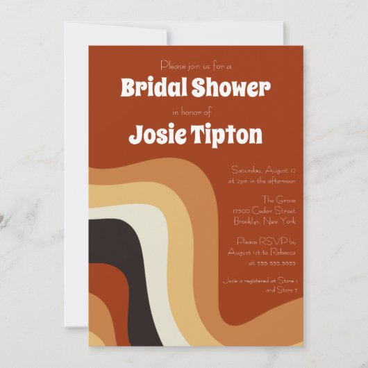 Bold Retro Groovy 70s Verbrand Sinaasappel Vrijgez Kaart (Voorkant)