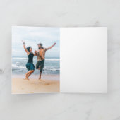 Bold Retro Groovy 70s Wedding Photo Love & Bedankt (Binnen)