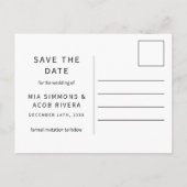 Bold Retro Holly Bewaar de datum Briefkaart (Achterkant)