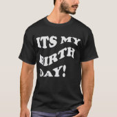 Bold Retro “It’s My Birthday” Design T-shirt (Voorkant)