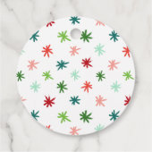 Bold Retro Joy Holiday Name kerstcadeaus Bedankjes Labels (Achterkant)