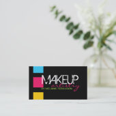 BOLD RETRO MAKEUP ARTIST VISITEKAARTJE (Staand voorkant)