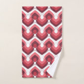 Bold Retro Modern Motif in Pinks Bad Handdoek (Handdoek)