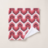 Bold Retro Modern Motif in Pinks Bad Handdoek (Wasdoekje)