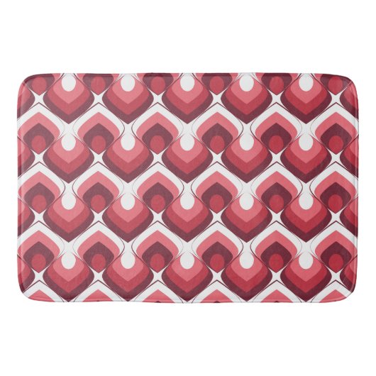 Bold Retro Modern Motif in Pinks  Badmat (Voorkant)
