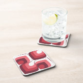 Bold Retro Modern Motif in Pinks Bier Onderzetter (Rechterzijde)