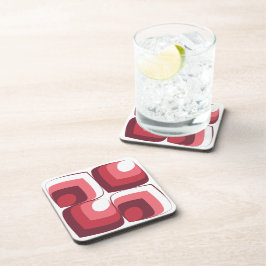 Bold Retro Modern Motif in Pinks Bier Onderzetter