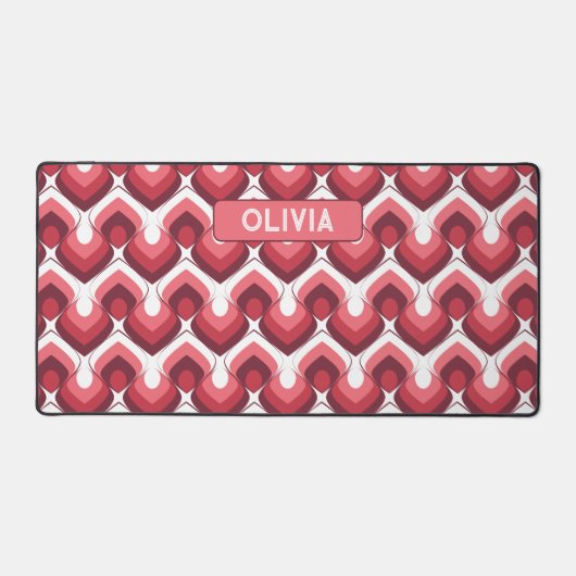 Bold Retro Modern Motif in Pinks Bureaumat (Voorkant)