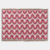 Bold Retro Modern Motif in Pinks Deken (Voorkant)