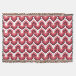 Bold Retro Modern Motif in Pinks Deken
