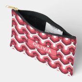 Bold Retro Modern Motif in Pinks Etui (Open)