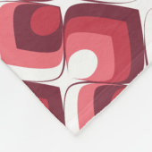 Bold Retro Modern Motif in Pinks Fleece Deken (Hoek)