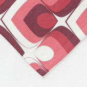 Bold Retro Modern Motif in Pinks Fleece Deken (Hoek)