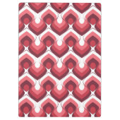 Bold Retro Modern Motif in Pinks Klembord (Achterkant)