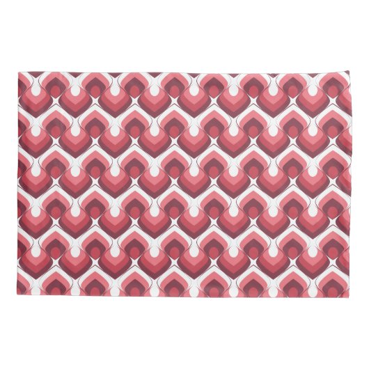 Bold Retro Modern Motif in Pinks Kussensloop (Achterkant-Links)