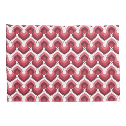 Bold Retro Modern Motif in Pinks Kussensloop (Achterkant-Rechts)