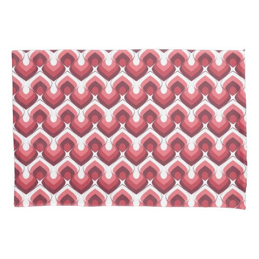 Bold Retro Modern Motif in Pinks Kussensloop (Voorkant-Links)