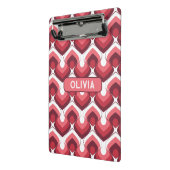 Bold Retro Modern Motif in Pinks Mini Klembord (Angled2)