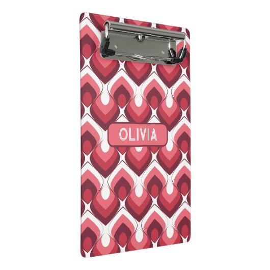 Bold Retro Modern Motif in Pinks Mini Klembord (Schuin)