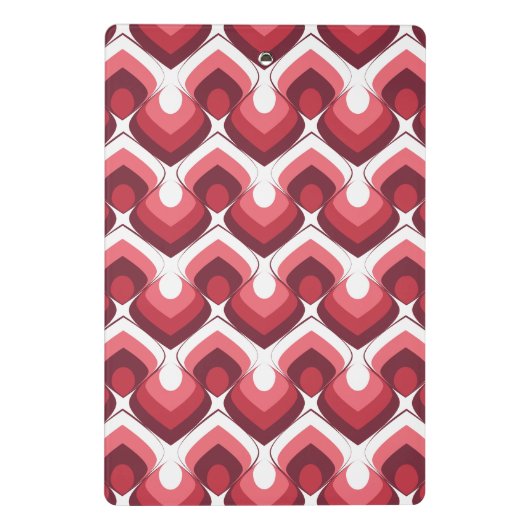 Bold Retro Modern Motif in Pinks Mini Klembord (Achterkant)