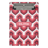 Bold Retro Modern Motif in Pinks Mini Klembord (Voorkant)