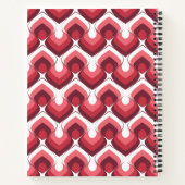 Bold Retro Modern Motif in Pinks Notitieboek (Achterkant)