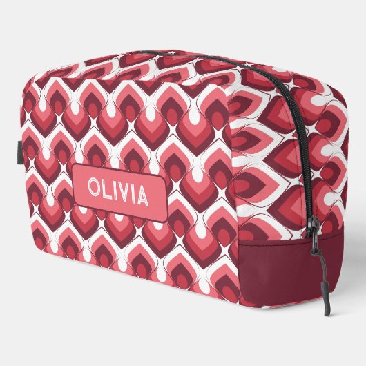 Bold Retro Modern Motif in Pinks Toilettasje (Rechterhoek)