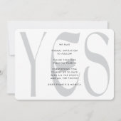 Bold Retro Modern Open Bar FullBleed Photo Wedding Save The Date (Achterkant)