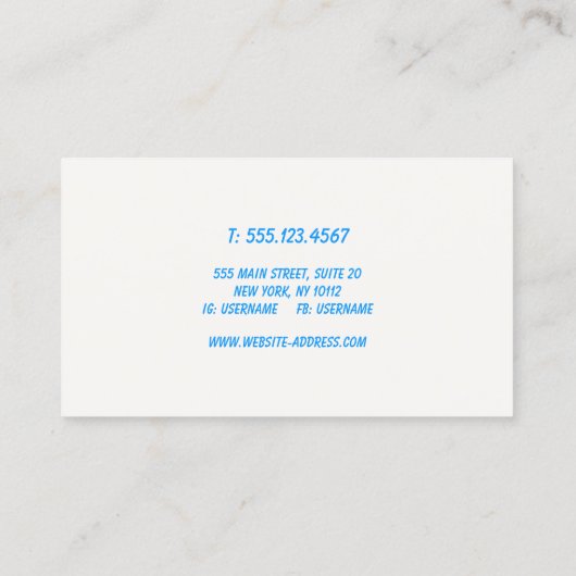 Bold Retro Red Handgeschreven Script Typografie Visitekaartje (Achterkant)