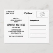 Bold Retro Roze | Oproep van de GraduPartij Uitnodiging Briefkaart (Achterkant)