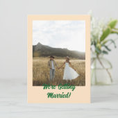 Bold Retro Rustieke Westerne Boho Wedding Kaart (Staand voorkant)