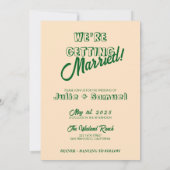 Bold Retro Rustieke Westerne Boho Wedding Kaart (Achterkant)