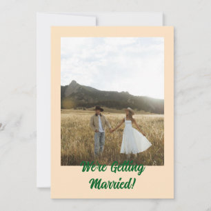 Bold Retro Rustieke Westerne Boho Wedding Kaart
