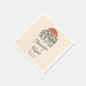 Bold Retro Saguaro Cacti - Woestijnschap Servet (Hoek)