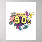 Bold Retro Terug naar de jaren 90 Poster (Voorkant)