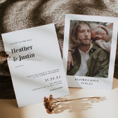 Bold Retro Weddenfoto Opslaan Datum Save The Date