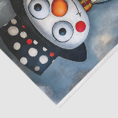 Bold Retro Whimsy Snowman in Pet BB1 Decoupage Tissuepapier (Detail)