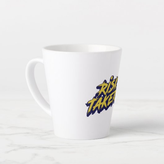 Bold "Risk Takers" Motivational Latte Mok (Linkerhoek)