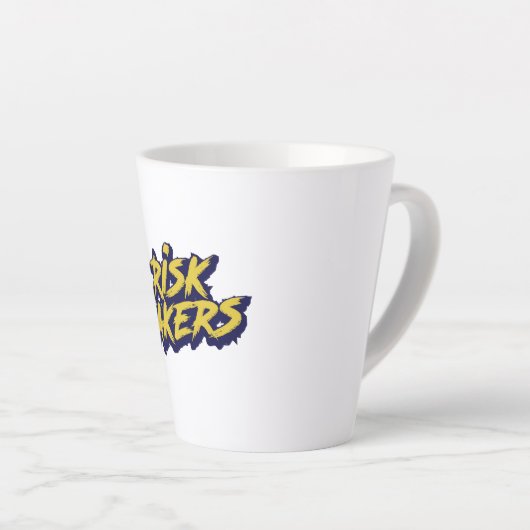 Bold "Risk Takers" Motivational Latte Mok (Rechterhoek)
