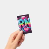 Bold RN Logo-colorful Neo Nurse Graphic Design Badge (Handheld)