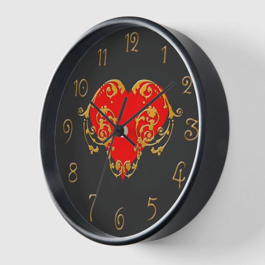 Bold Romantic Valentijn Red Gothic Heart (Hoek)