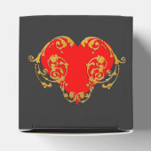Bold Romantic Valentijn Red Gothic Heart Bedankdoosjes (Bovenkant)